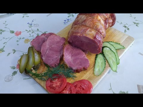 Видео: Свиная шея на вертеле в духовке.