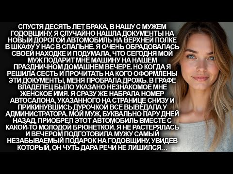 Видео: На 10-ую годовщину брака я узнала, что муж приобрел дорогую машину для другой женщины. Но когда…