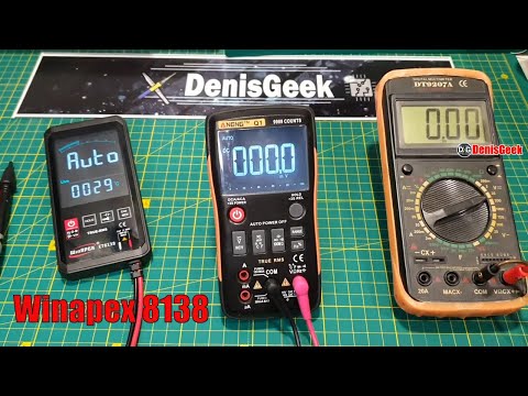 Видео: Сенсорный мультиметр WinApex et8138 c али обзор, тесты и с равнение.