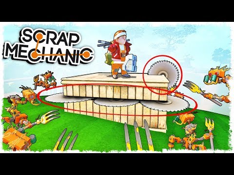 Видео: ЗАБОР С ПИЛАМИ В SCRAP MECHANIC: SURVIVAL!!!
