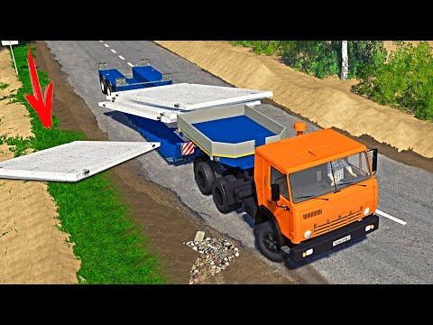 Видео: УРОНИЛ ПЛИТЫ НА ДОРОГУ - ЧТО ДЕЛАТЬ? Строим ДОРОГУ в Farming SImulator 19