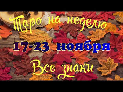 Видео: Таро- прогноз🎀 на неделю с 17 по 23 ноября🌞Тайм-код в описании🦢