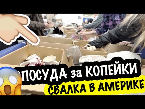 Видео: В поисках сокровищ: Посуда, Фарфор, магазины-перекупщики в БаРаХоЛкА США #барахолка #свалка