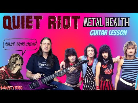 Видео: Как играть Metal Health (Bang Your Head) от Quiet Riot — Урок игры на гитаре