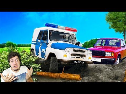 Видео: ПОЛИЦЕЙСКАЯ ПОГОНЯ ЗА КОЛХОЗНИКОМ - SPINTIRES MUDRUNNER