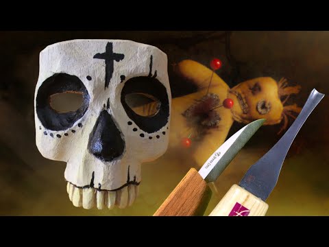 Видео: Вырезание маленькой деревянной маски вуду: пошаговое руководство
