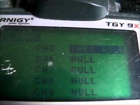 Видео: настройка флаперонов на пульте turnigy9x