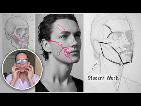 Видео: Как нарисовать боковую плоскость щеки — простой и понятный подход к реализму