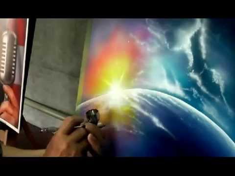 Видео: Аэрография, РИСУЕМ КОСМОС ПОСЛЕ 40