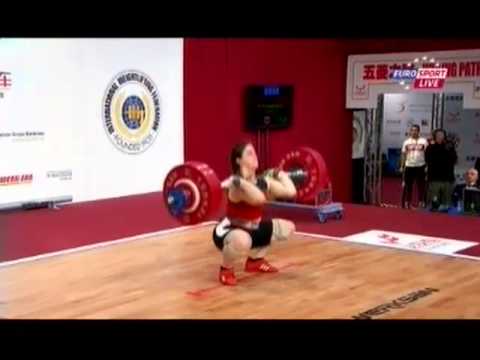 Видео: Женщины 75 кг Толчок ЧМ-2013
