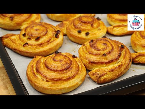 Видео: Знаменитые СЛОЙКИ с Кремом и Изюмом Pain aux raisins English subtitles