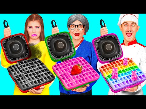 Видео: Кулинарный Челлендж: Я против Бабушки | Вкусные Кухонные Рецепты от AZaZa Challenge