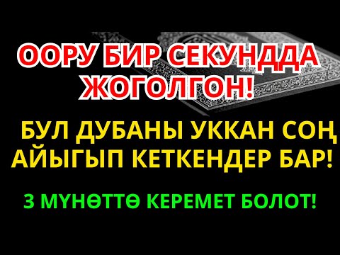 Видео: КӨЗ ИРМЕМДЕ АЙЫККАНДАР БАР! Пайгамбардын 3 Мүнөттүк Дубасы