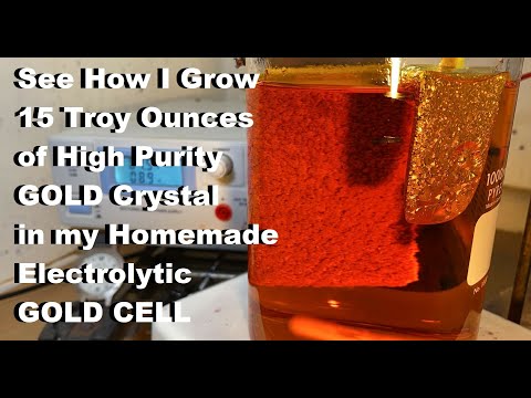 Видео: Самодельная электролитическая золотая ячейка Pt2