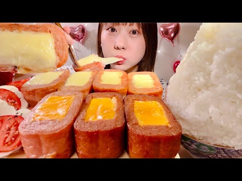 Видео: ASMR спам с сыром Капрезе【русские субтитры】【Mukbang/ Eating Sounds】