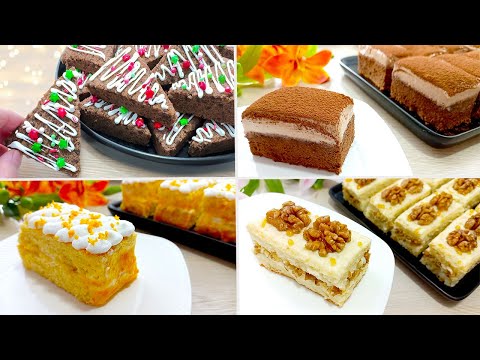 Видео: 🔝Нежные кремовые пирожные! 4 эффектных рецепта нарезных, которые понравятся всем!
