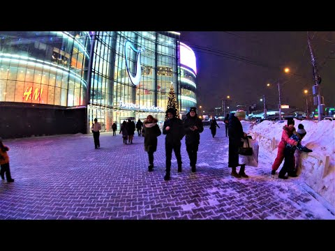Видео: Новосибирск 4К - Зимняя прогулка по Красному Проспекту