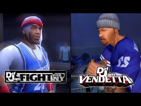 Видео: Сравнение персонажей — Def Jam: Fight for NY против Def Jam Vendetta | PS2