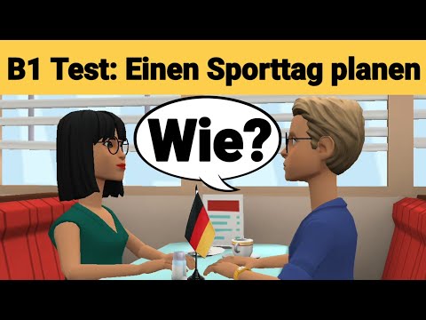 Видео: Устный экзамен по немецкому языку B1 | Совместное планирование/Диалог | Устная часть 3: День спорта