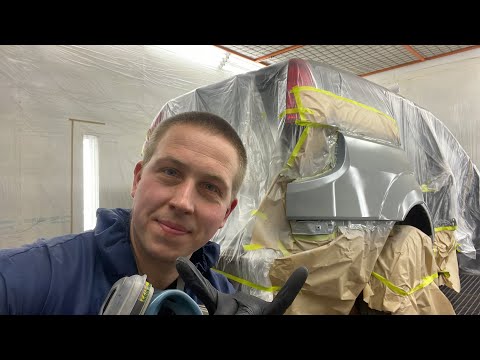 Видео: Покраска Hover H5(задние крылья) М/М + подложка. Про лак Novol Next 8200 vhs