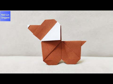 Видео: Oригами собака / Kак сделать оригами собаку