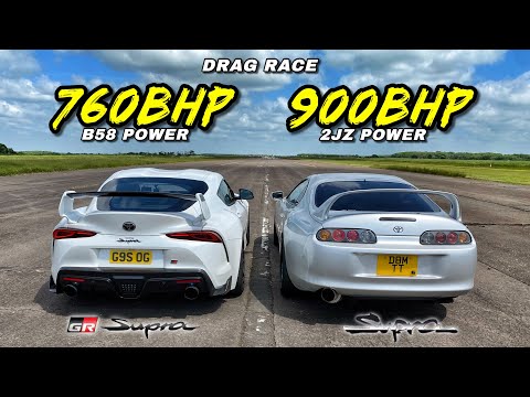 Видео: КТО ГЛАВНЫЙ?.. 900-сильная TOYOTA SUPRA MK4 против 760-сильной MK5 GR SUPRA