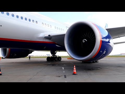 Видео: Взлет из Шереметьево Boeing 777-300ER Аэрофлот