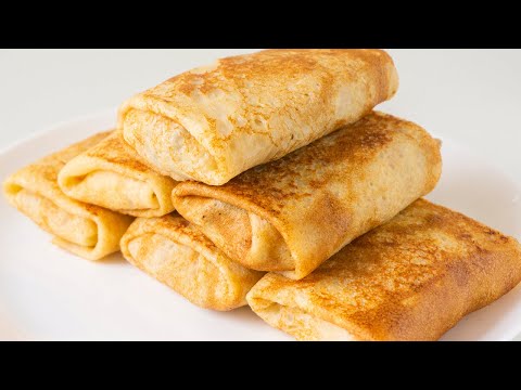 Видео: Блинчики на молоке с картошкой и грибами 😊
