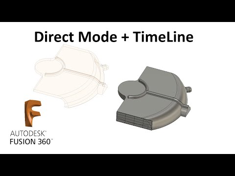 Видео: P.53. Direct Mode + Timeline in Fusion 360 / Прямое моделирование и Таймлайн во Fusion 360.