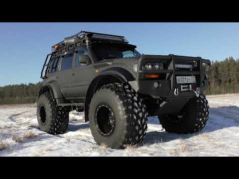 Видео: Toyota Land Cruiser 80 на мостах Mercedes Unimog 406. Обзор