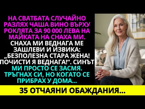 Видео: На сватбата случайно разлях чаша вино върху роклята за 90 000 лв. на майката на моята...