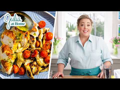 Видео: Жареный цыплёнок от Джулии, соус «Цезарь» и орзотто | Полный эпизод | Джулия дома (5 сезон, 3 серия)