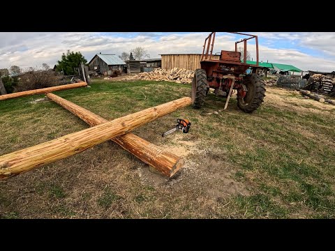 Видео: Строю баню! Трактор Т-25А незаменимый помощник в хозяйстве!