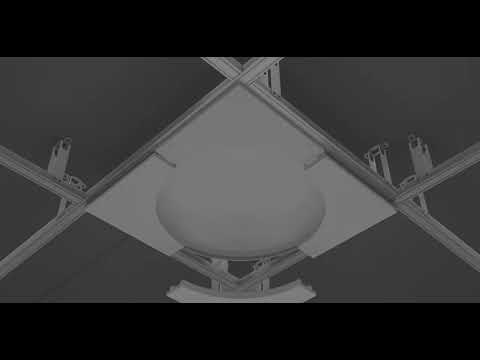 Видео: Монтаж. Встраиваемый купольный гипсовый светильник «ATLAS 720» SN 410