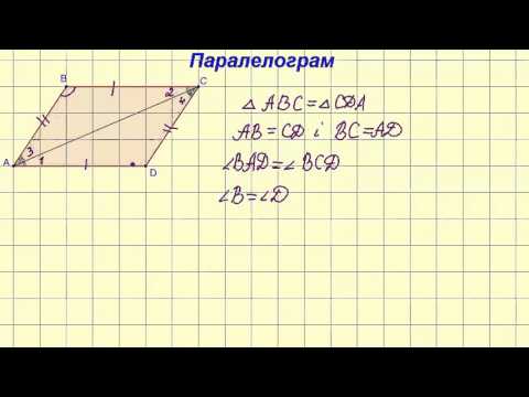 Видео: Паралелограм та його властивості