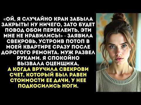 Видео: «Подумаешь, ремонт! Новый сделаешь!» — свекровь устроила потоп в моей квартире