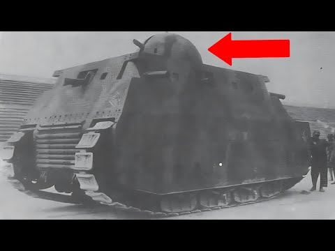 Видео: 40-тонная бронированная крепость с вращающимся куполом времён Первой Мировой — Fiat 2000