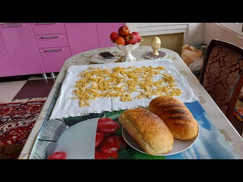 Видео: //Лагман  с Домашний  лапшой  и Хлеб 🍞🍞 Домашний//