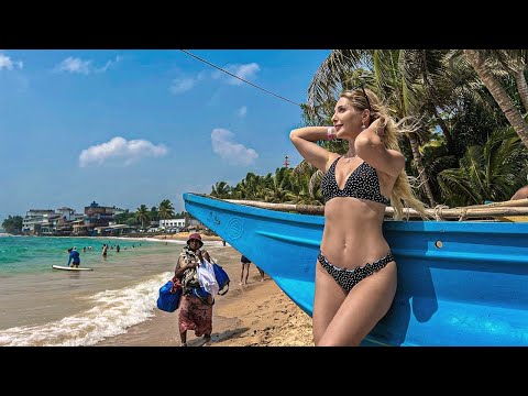 Видео: Шри Ланка Уникальный Пляж Hikka Tranz Хиккадува Отдых