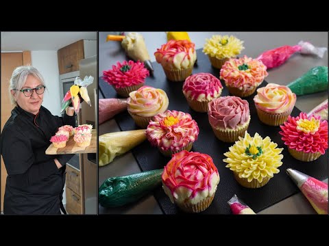Видео: Satisfliyng ASMR Woking on Cake Studio - Расслабляющее видео Mass Cupcakes Productionio
