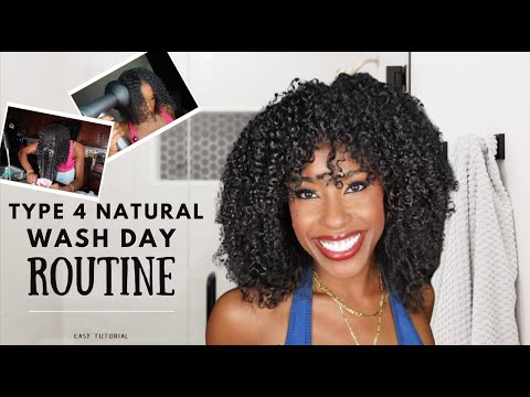 Видео: Полная процедура мытья волос 4-го типа! | Более частое мытье = более легкое мытье?