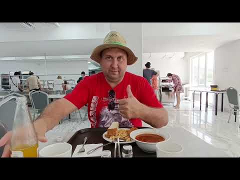 Видео: Абхазия Пицунда Лдзаа/мясной магазин/столовая при отеле Реджина/парк