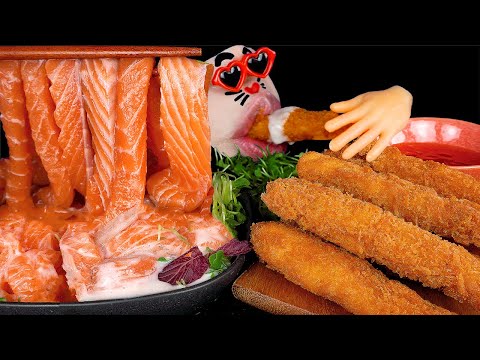 Видео: вкусные! лапша с лососем и жареные креветки (4K)