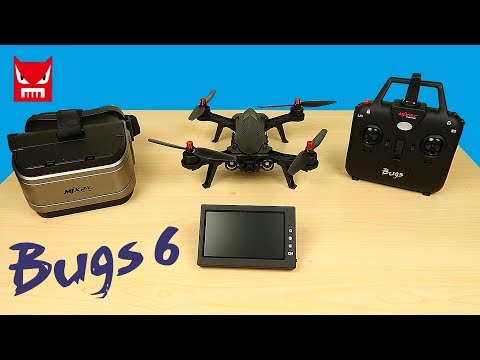 Видео: Квадрокоптер MJX Bugs 6 c Монитором и Шлемом для FPV. Посылка из Китая. Обзор.  alex boyko