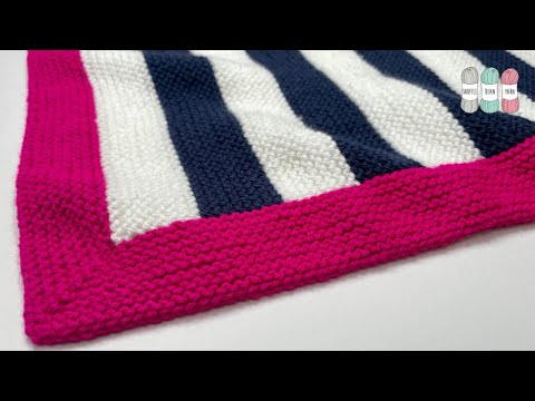 Видео: Как связать контрастную кайму на ЛЮБОМ одеяле