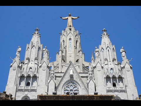 Видео: Барселона. Великолепный храм на горе Тибидабо
