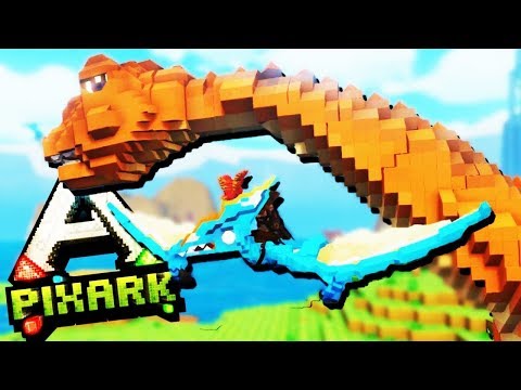 Видео: ЛЕТАЮЩИЕ ДИНОЗАВРЫ и БОЛЬШОЙ ПЛОТ!! - ВЫЖИВАНИЕ в АРК МАЙНКРАФТ (PixArk)