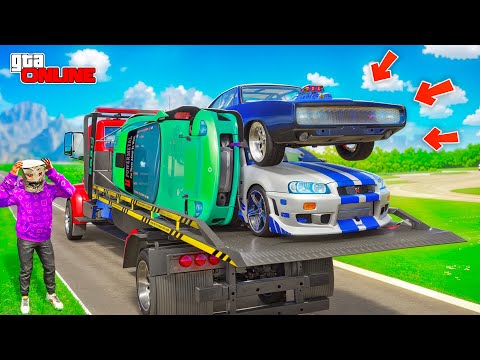 Видео: УГНАЛИ КУЧУ ФОРСАЖ ТАЧЕК В ГОРОДЕ! БИТВА ЭВАКУАТОРОВ В ГТА 5 ОНЛАЙН | НАШЕЛ 3 ТАЧКИ