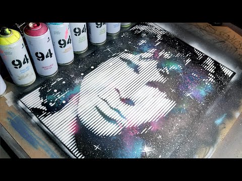 Видео: Полутоновый однослойный трафарет для граффити