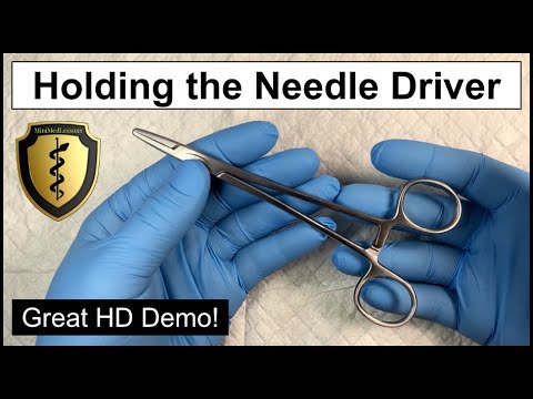 Видео: Учебное пособие по наложению швов: как держать игловодитель — демонстрация и инструкции в формате...